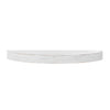 Large Round Wood Floating Wall Shelf - White